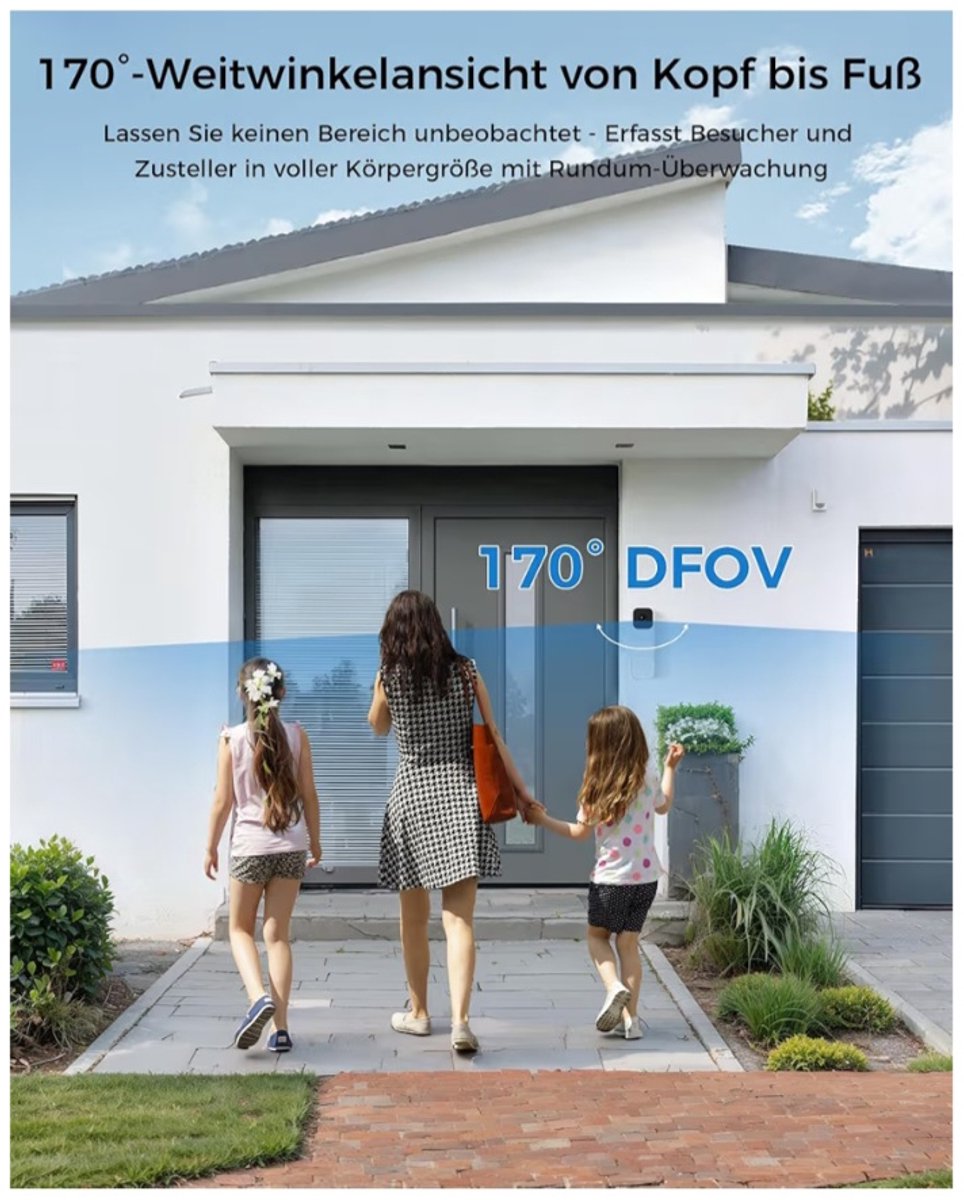 Elek Direct Slimme Video Deurbel met 2K FHD Camera - afbeelding 3