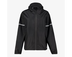 Mountain Peak heren dames regenjas met klep capuchon - Zwart - Maat S