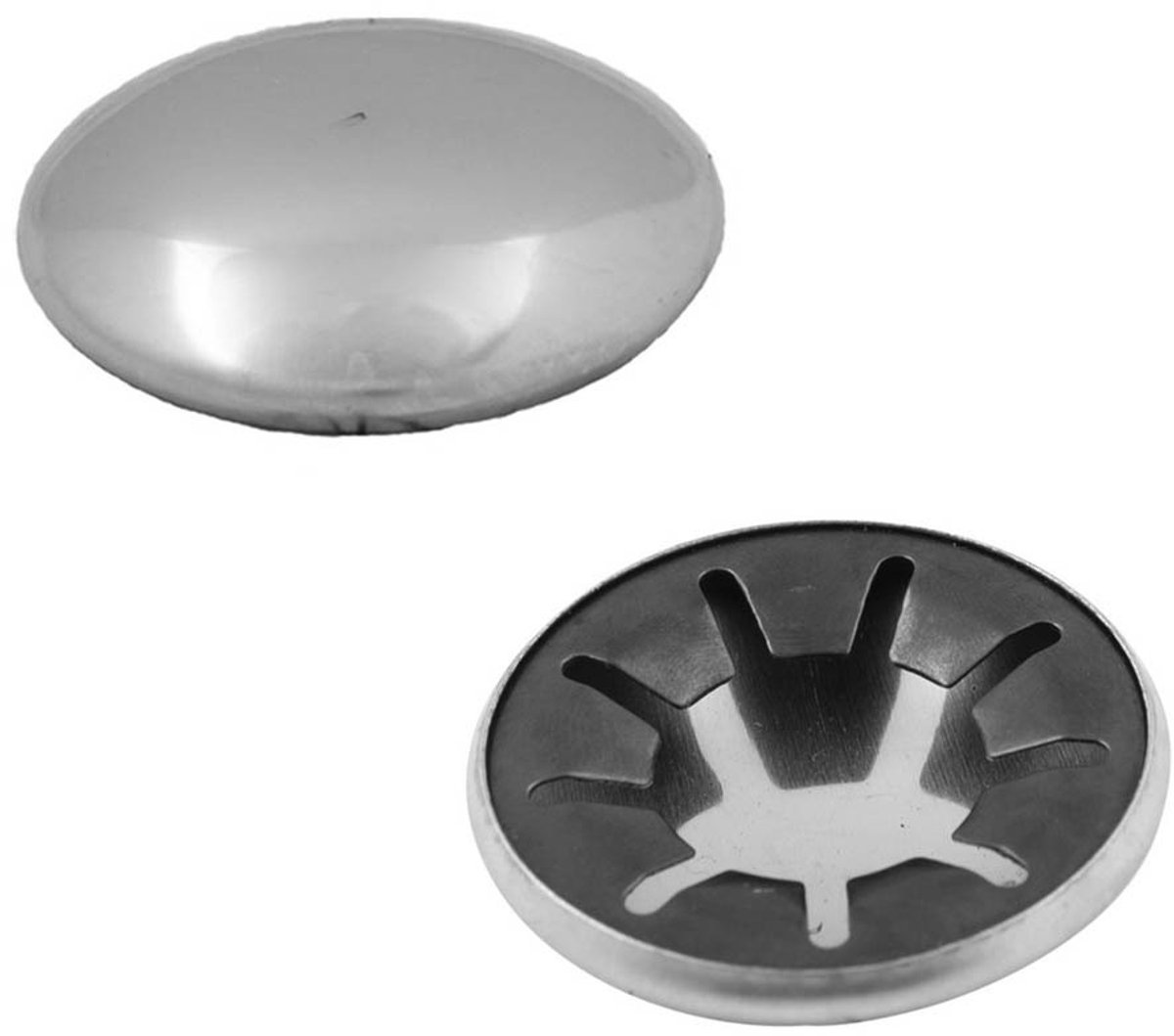 Tarsus Borgdop voor 25 mm as - Verzinkt - RVS kleur - Per stuk