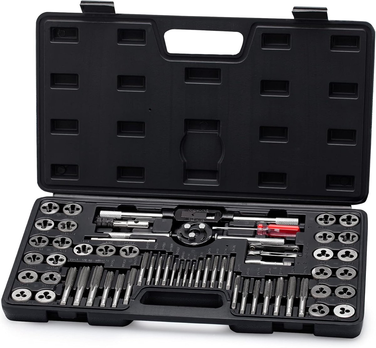 Gereedschap Set - Schroefdraad Snijden - Metaal Bewerken - 60 Delig HSS Staal - Metrisch SAE