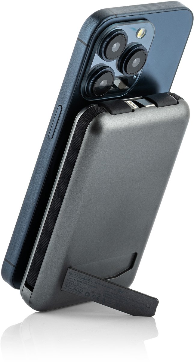 MOJOGEAR NovaMag Powerbank 10.000 mAh Draadloos Grijs - afbeelding 3