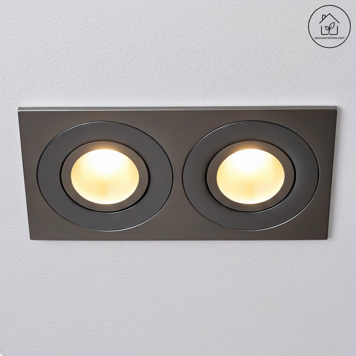 Spotz inbouwspot dubbel dimbaar IP65 gunmetal