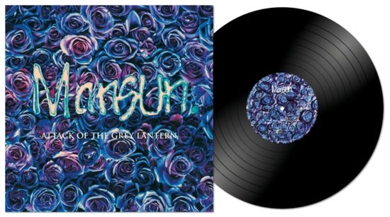 Vinylplaat met hoes waarop veel paarse rozen en de tekst 'Mansun Attack Of The Grey Lantern'.
