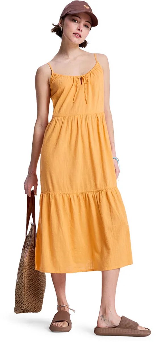 Roxy Down The Line Lange Jurk Zonder Mouwen S Vrouw Papaya