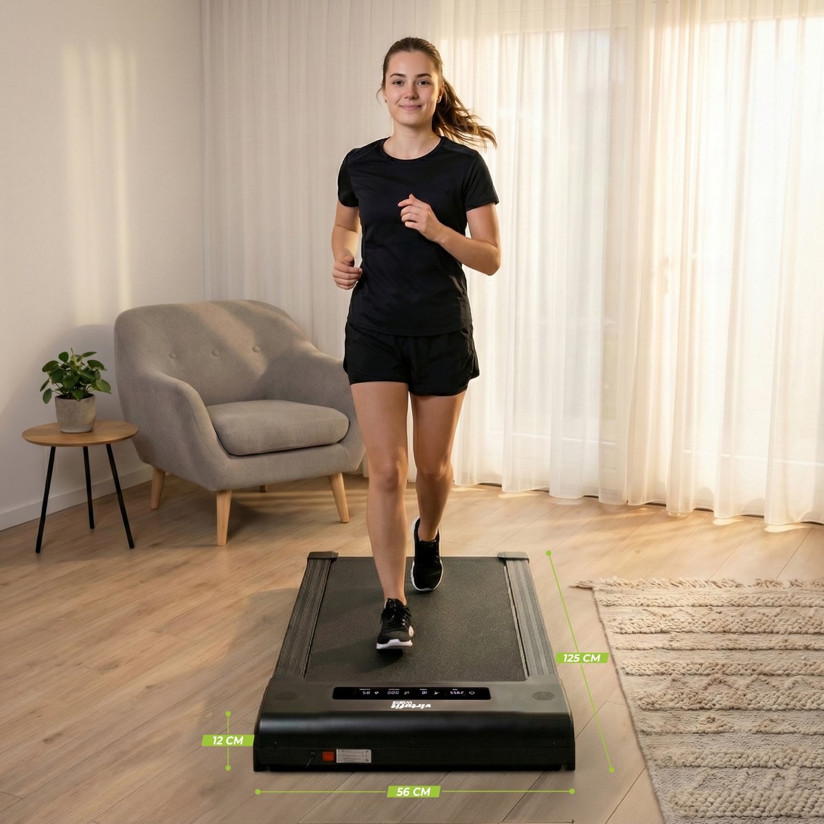 VirtuFit WP50 Loopband 8 km/u Compact Zwart - afbeelding 3
