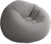 Intex Beanless Bag Deluxe | Opblaasbare Lounge Stoel | Zacht Geribbelde Flocked Toplaag