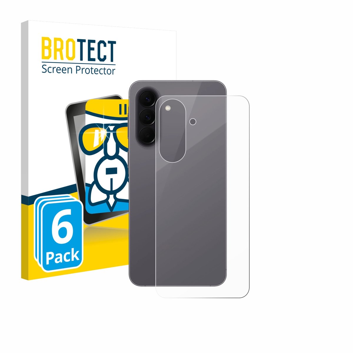 Screenprotector 6 Stuks voor Samsung Galaxy A57 5G (Achterkant) Beschermglas transparant