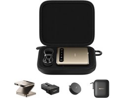 Aurzen ZIP Titanium Gold 4-in-1 bundel – Draagbare Tri-fold Mini Beamer – 720p HD – 100 ANSI – Bluetooth 5.4 – 5000 mAh – tot 120 Inch