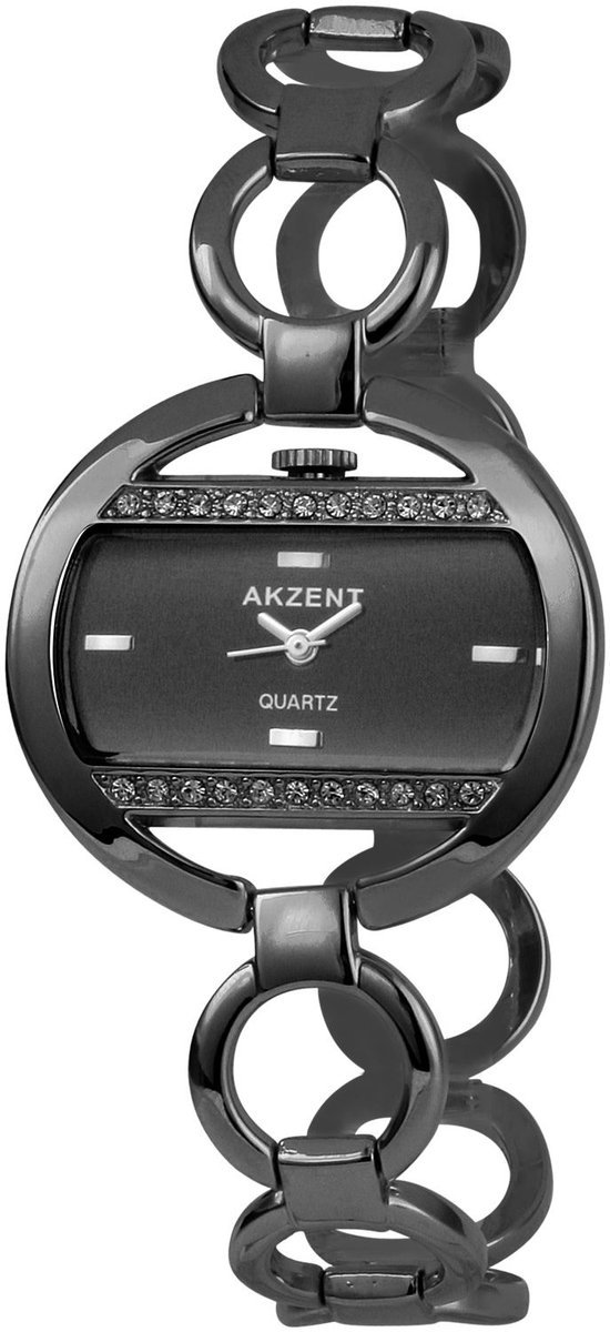 AKZENT dameshorloge metaal SS8171000001 Akzent dameshorloge met metalen band
