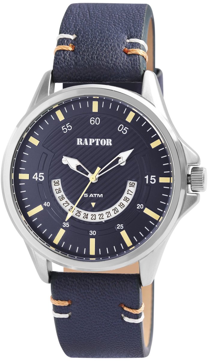 Raptor herenhorloge echt leer Semias, mineraalglas