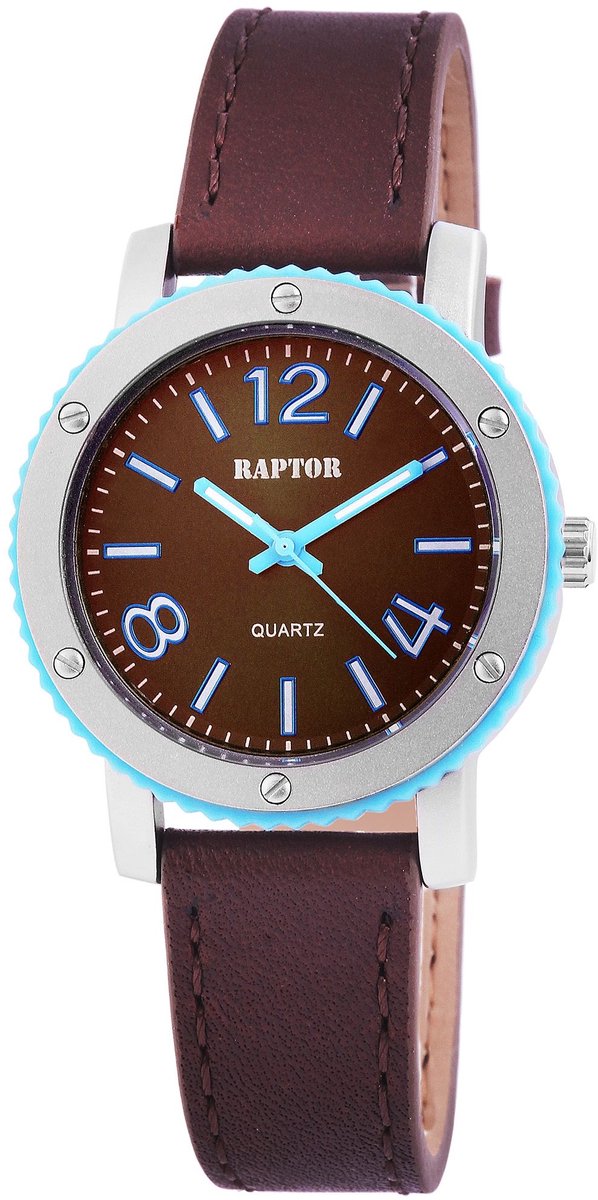 Raptor dameshorloge van echt leer Mirja met echt leren band, 3 ATM, inclusief geschenkdoos