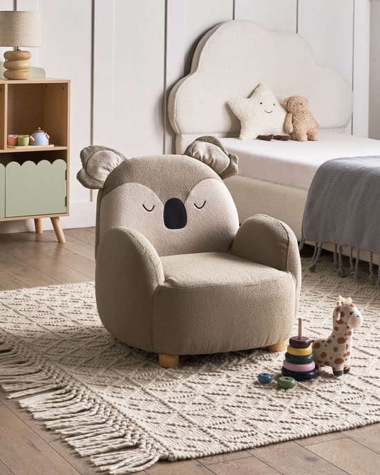 BELIANI HERVIK - Kinderfauteuil - Taupe - Polyester van Merkloos — afbeelding 4