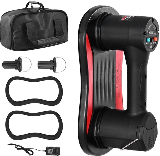 24 Cm Accuzuiger Met LCD – 300 Kg Zuigkracht – Dubbele Motor – 4000 MAh – Voor Glas, Tegels En Marmer