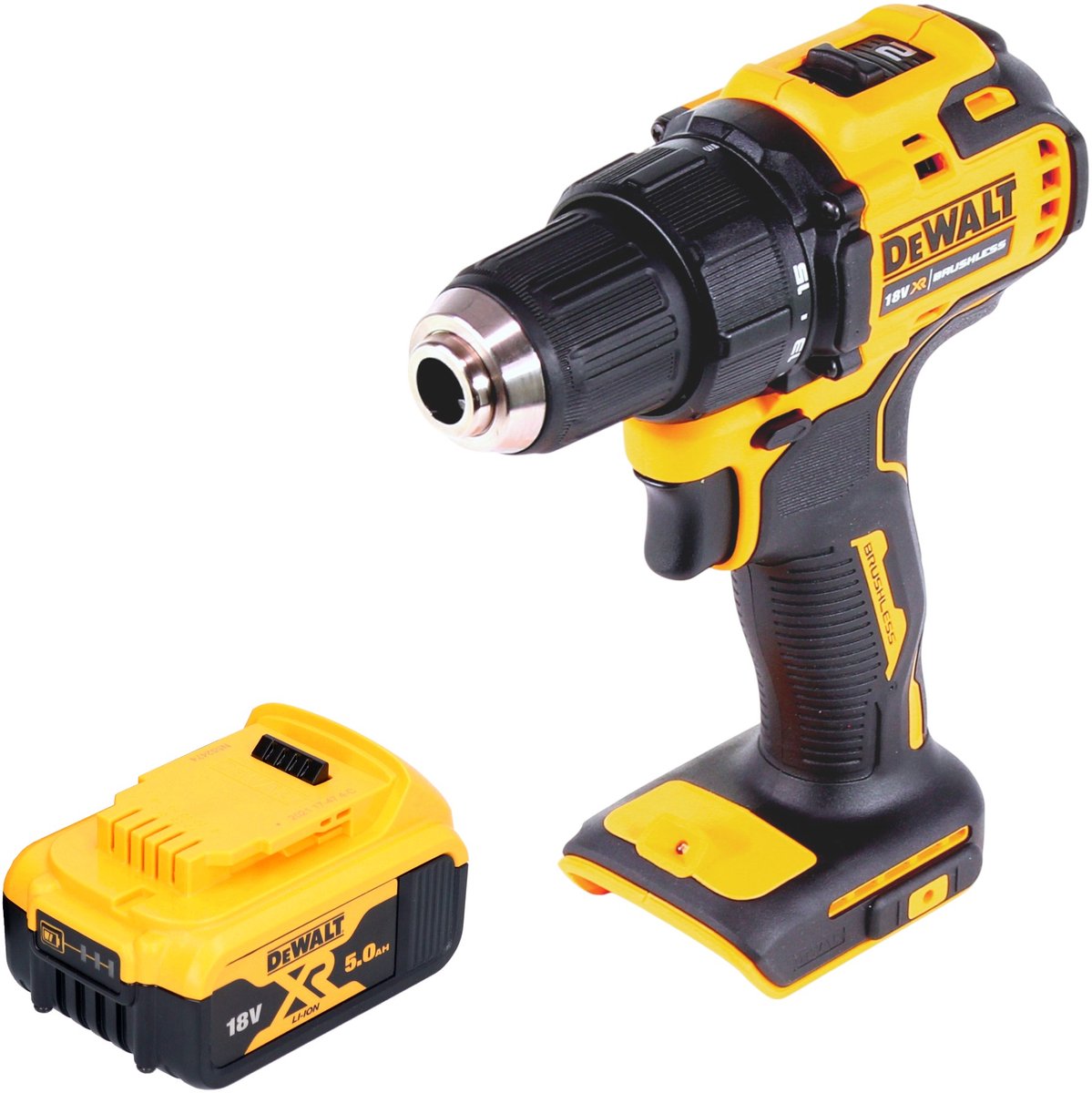 DeWalt DCD 708 N accuboormachine 18 V 65 Nm borstelloos + 1x accu 5,0 Ah - zonder oplader