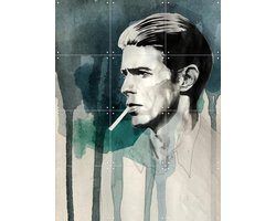 IXXI David Bowie, David Diehl - 60 x 80 cm - Grote wanddecoratie en posters - Illustraties, Mancave, Film en TV, Portretten