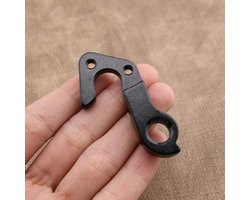 Allecto - Fiets Achter Gear Mech Derailleur Haak - MTB Racefiets - Zwart Aluminium - Hanger Adapter - Mountainbike Onderdelen - Achterhaak Dropout Frame - Geschikt voor Fietsen - Zwart Model.