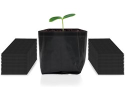 Famanu – Famanu Kwekerijzakken 1 niet-geweven stof kweekzakken - 50-pack biologisch afbreekbare plantenpotten voor het starten van zaden - bodemtransplantatie - huis tuin levering