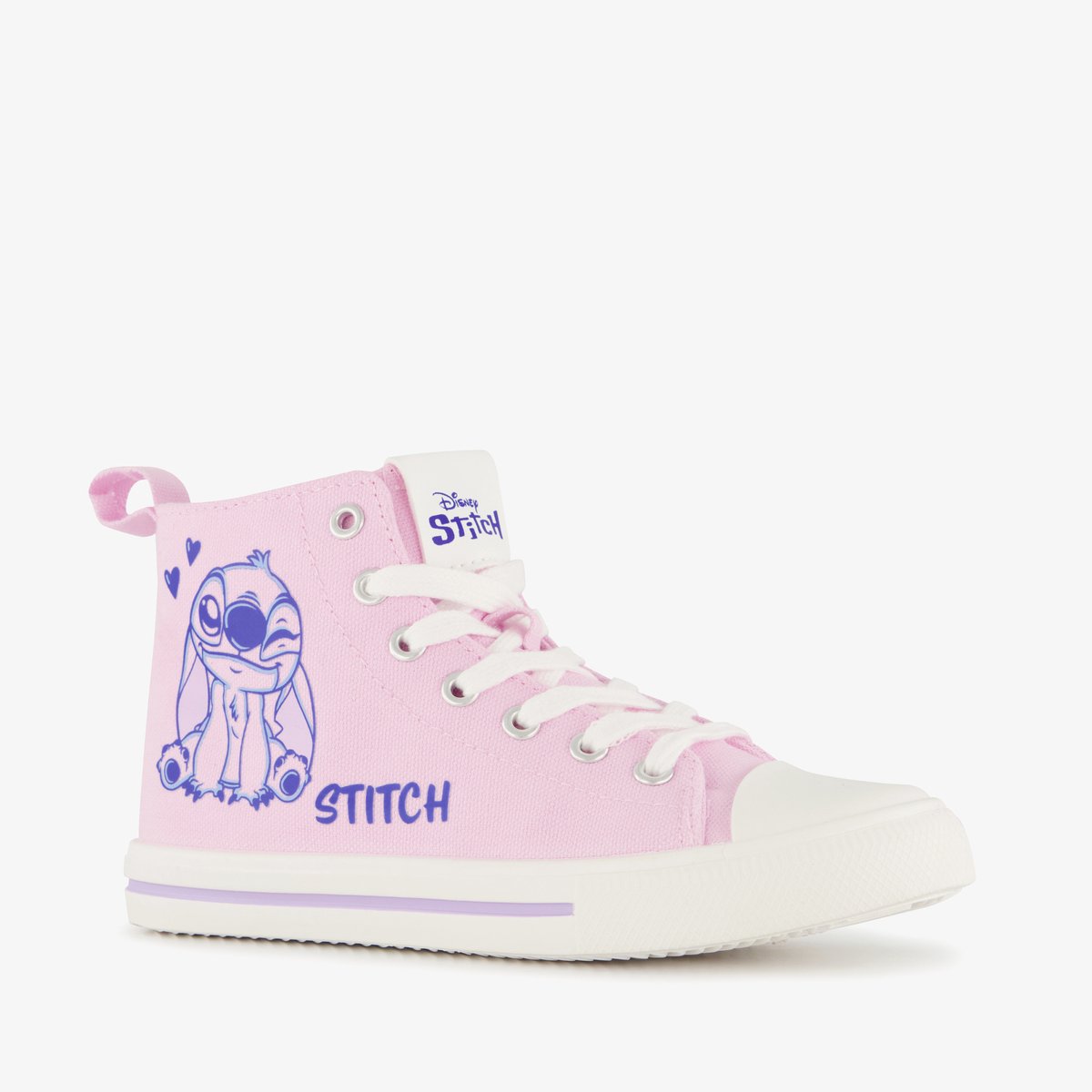 Lilo & Stitch hoge meisjes sneakers roze - Maat 35 - Uitneembare zool
