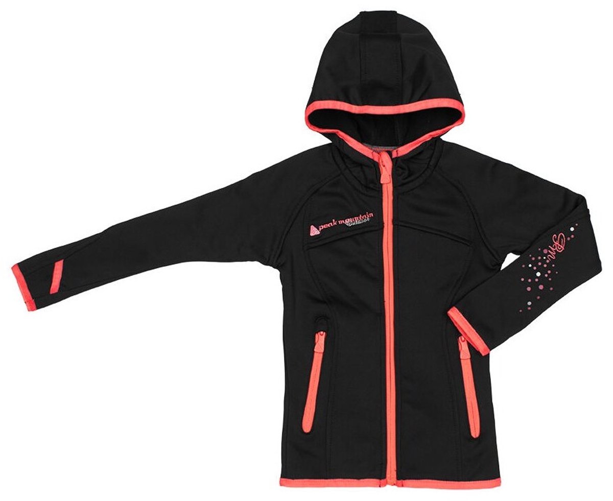 Meisjesfleece Peak Mountain Shell Zwart
