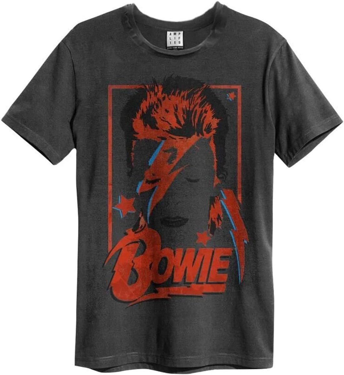 David Bowie Aladdin Sane T-shirt Antraciet Band Merch
