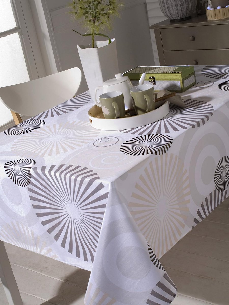 Rechthoekig Tafelkleed Polyester Beige 150x300 cm - Voor Binnen en Buiten