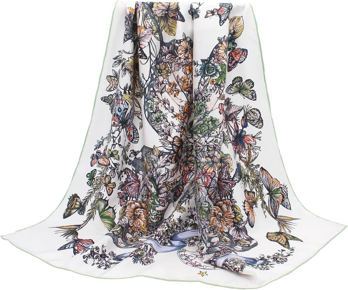 Luxe 100% Zijden Sjaal Vierkant Groot - Hoofddoek en Haarwikkel voor Dames