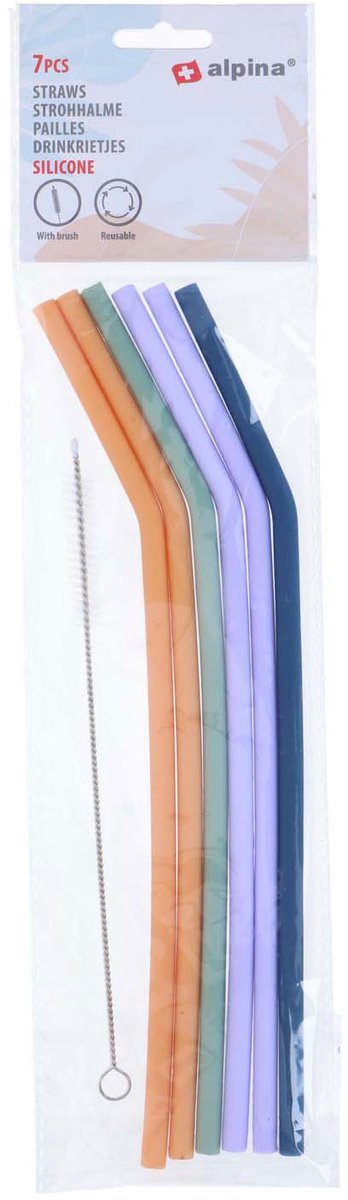 Alpina silicone rietjes set - 7 stuks