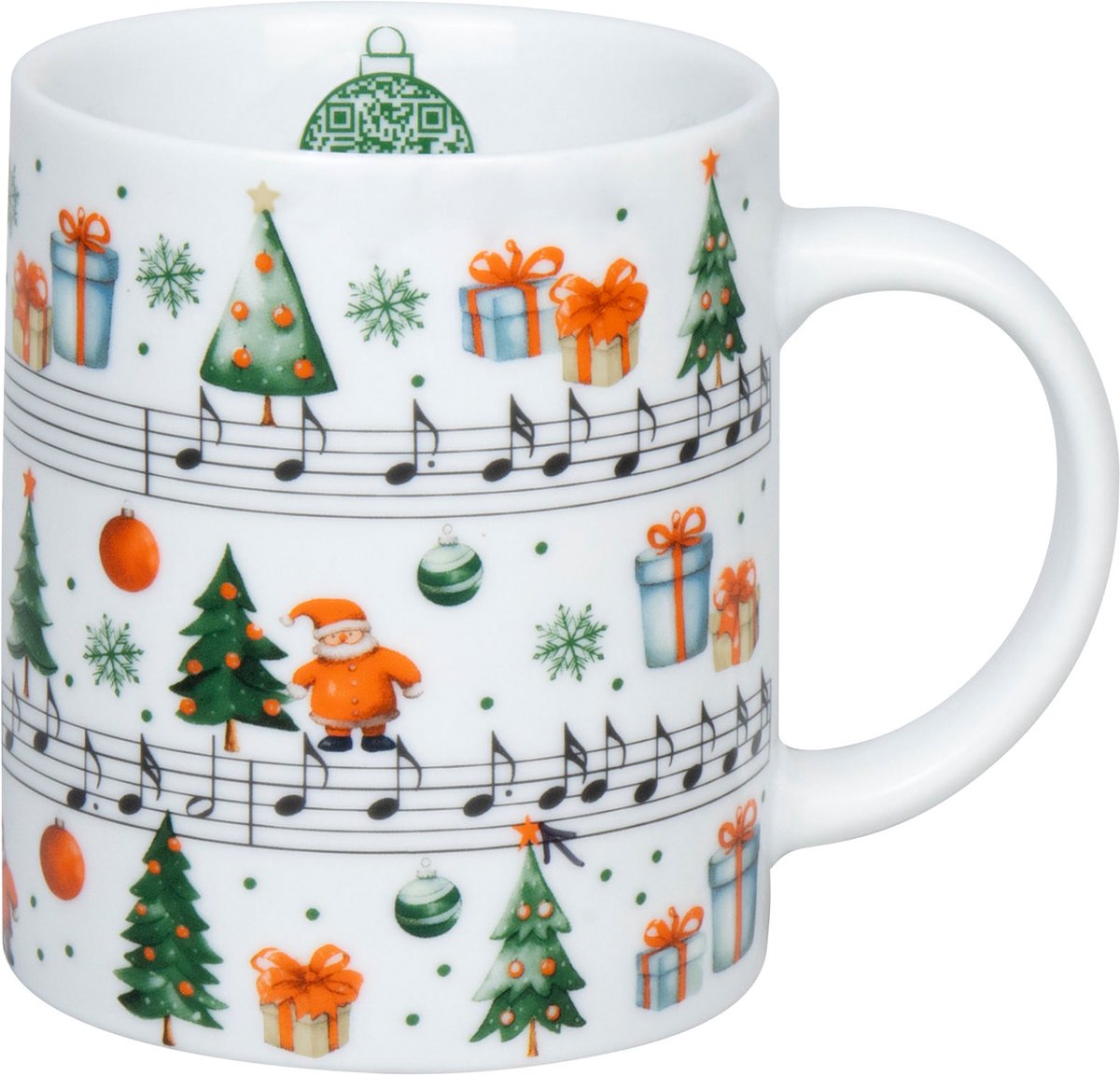 Könitz mok Jingle Bells, beker, koffiemok, porselein, wit, 300 ml, 1110022877