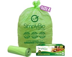 Extra Dikke Composteerbare Vuilniszakken 208L - Zwaar Tuinafval & Groenafval Zakken - BPI & OK Compost Gecertificeerd