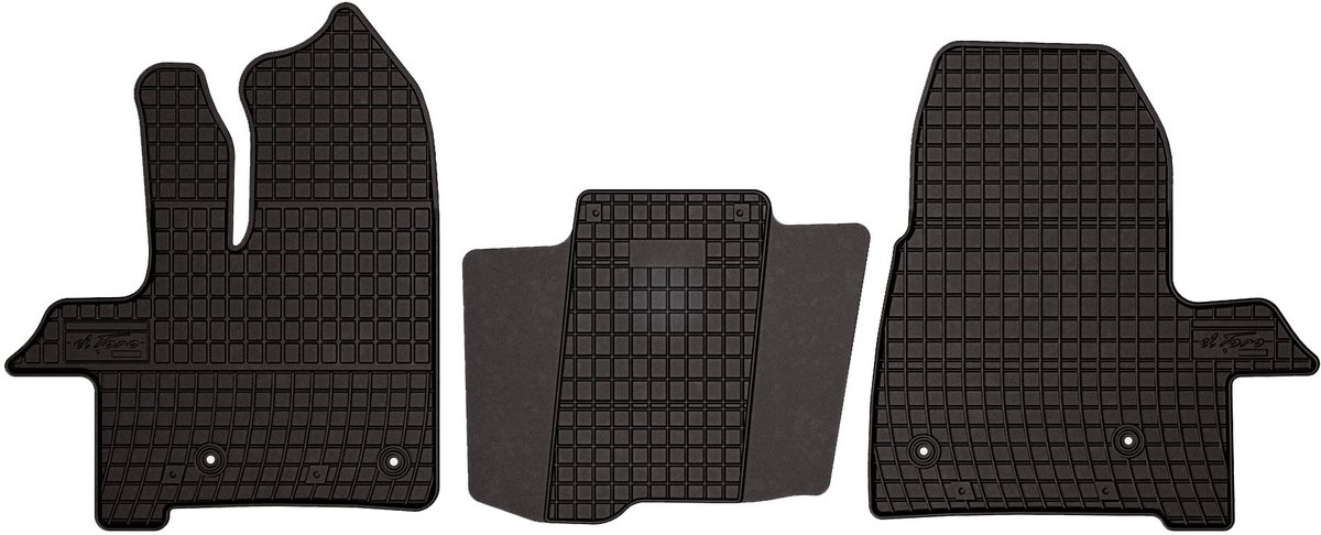 Wielganizator SolidPRO Serie - Rubberen Automatten - Voor Ford Transit VI - Zwart - Op Maat Gemaakt