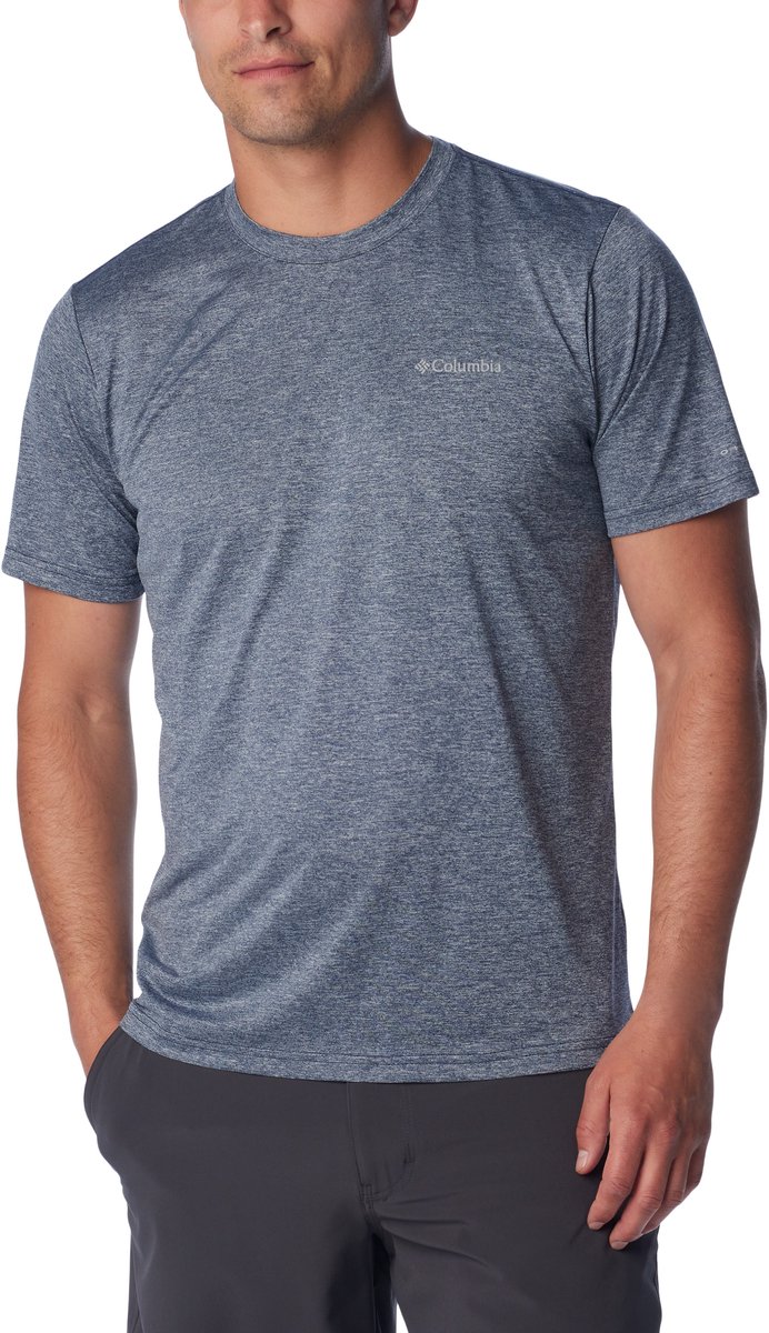 Columbia Columbia Hike™ Crew Heren Outdoorshirt Collegiate Heather Marineblauw