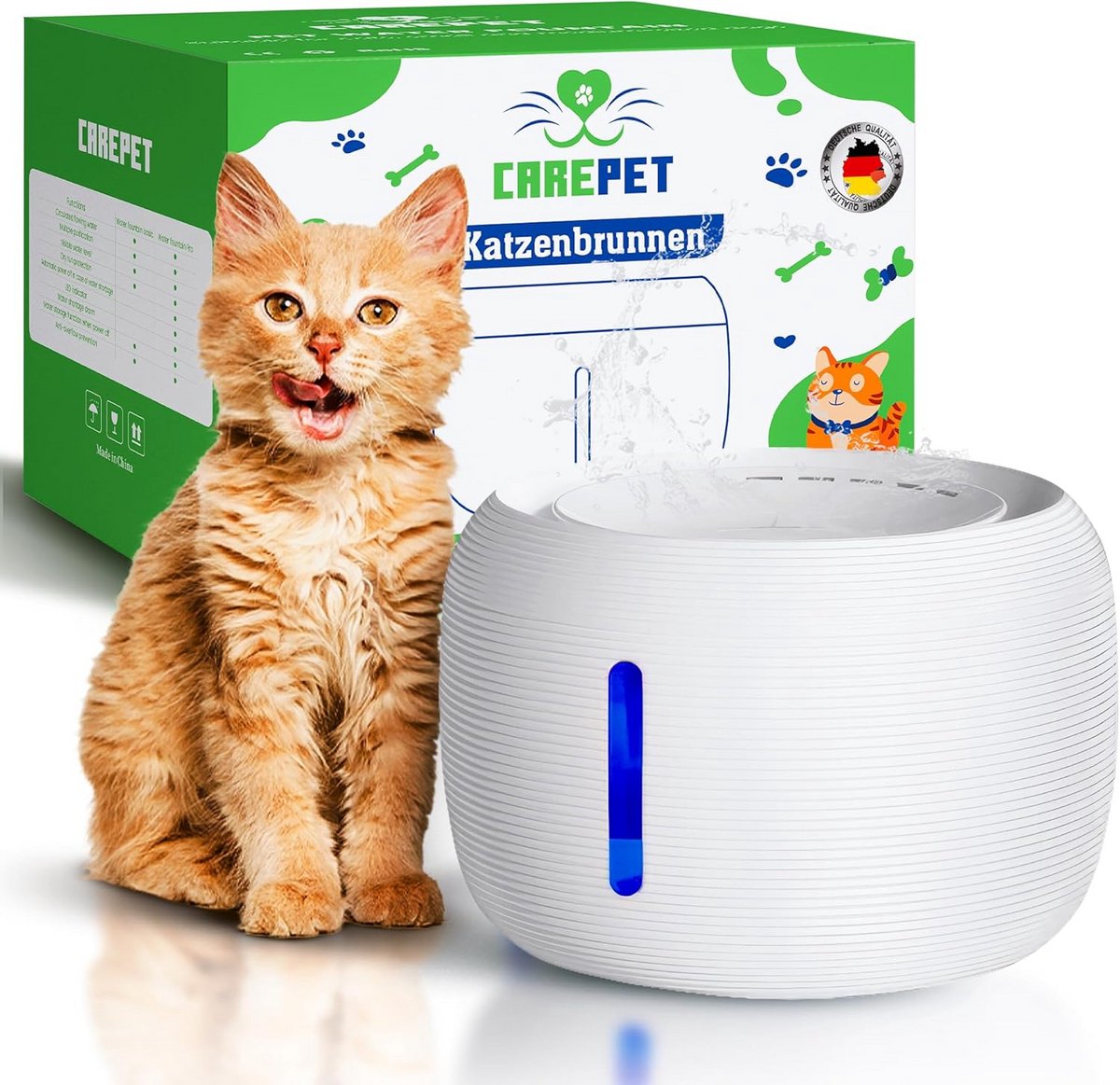 Automatische Drinkfontein met Koolstoffilter voor Katten en Honden 2.5L
