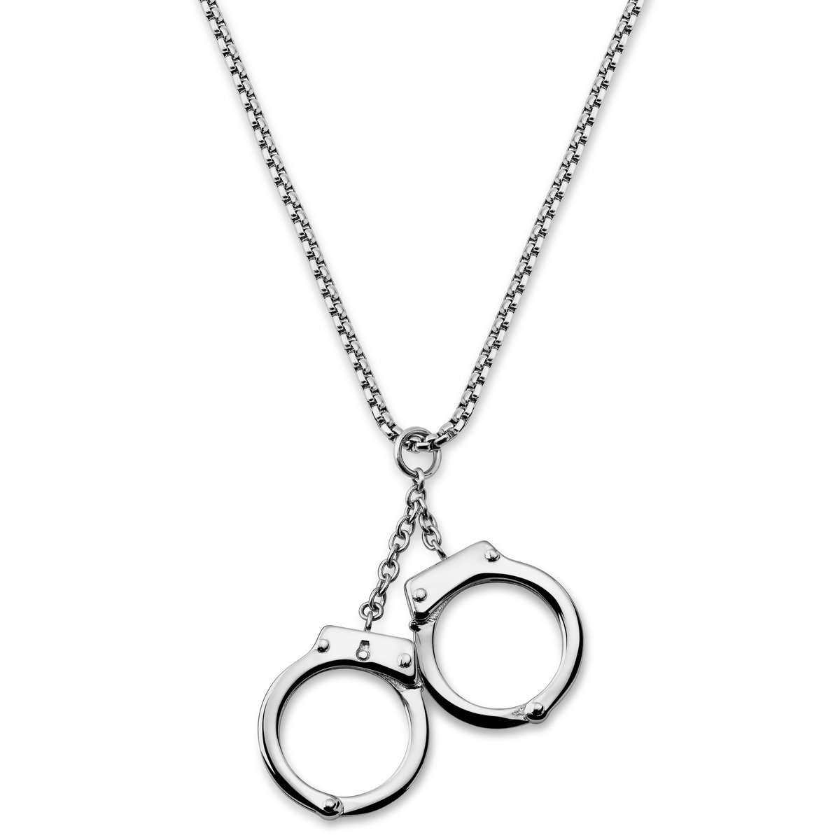 Egan | Zilverkleurige Ketting met Handboeien