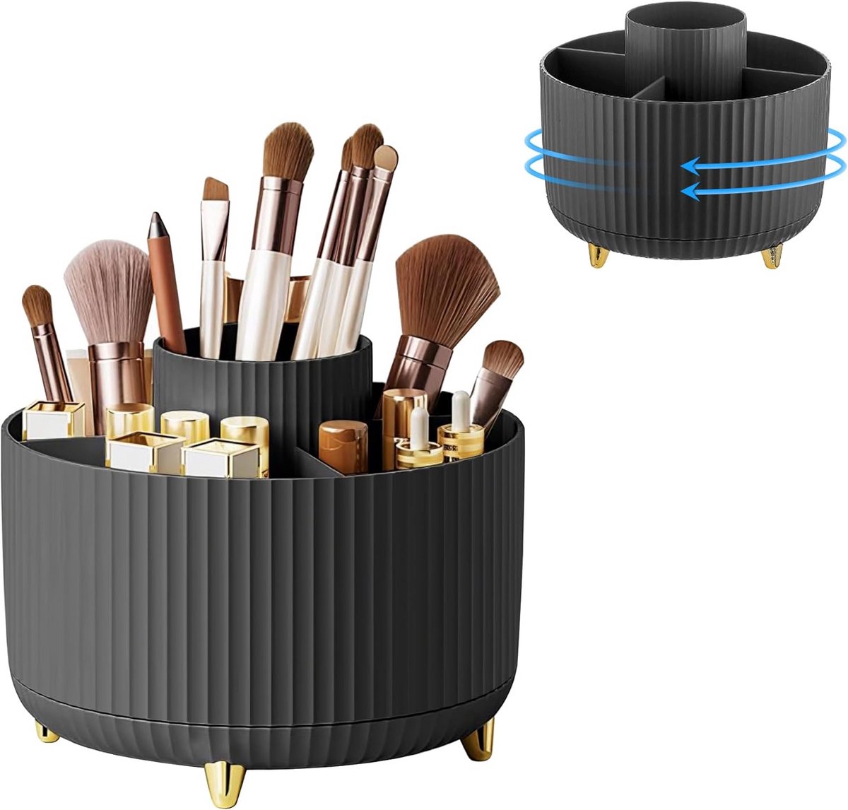 360 Graden Draaibare Make-up Organizer met 5 Vakken