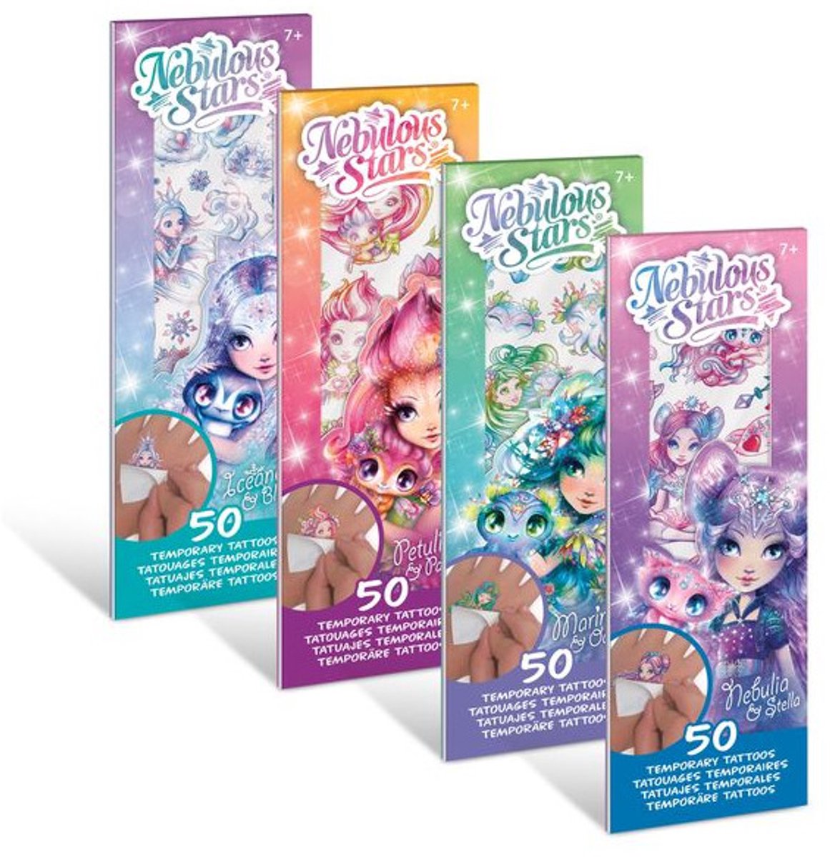 Nebulous Stars Tattoos voor Kinderen - Mix van 4 Designs