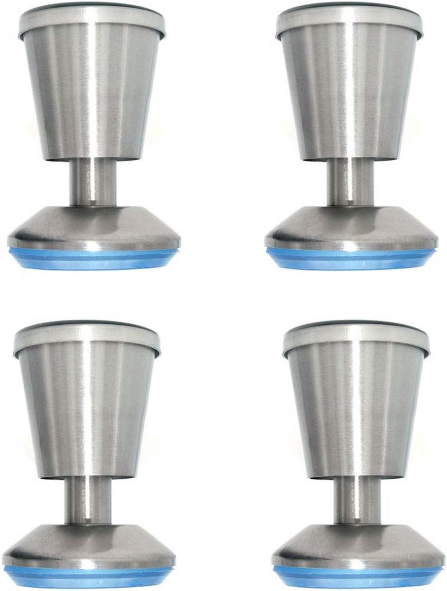 Set van 4 Verstelbare RVS Meubelpoten 80mm voor Keukenkast, Tafel of Bureau