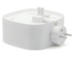 Muurbeugel geschikt voor Sonos One (SL) / Play:1 - Standaard geschikt voor Sonos One - Stopcontact Houder - Zonder boren - Kabelvrij & Stevig - Wit