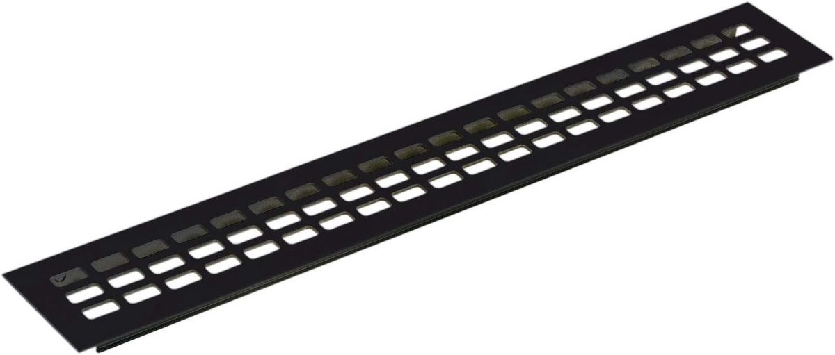 Ventilatierooster Zwart 100x800 mm voor Meubel en Deur