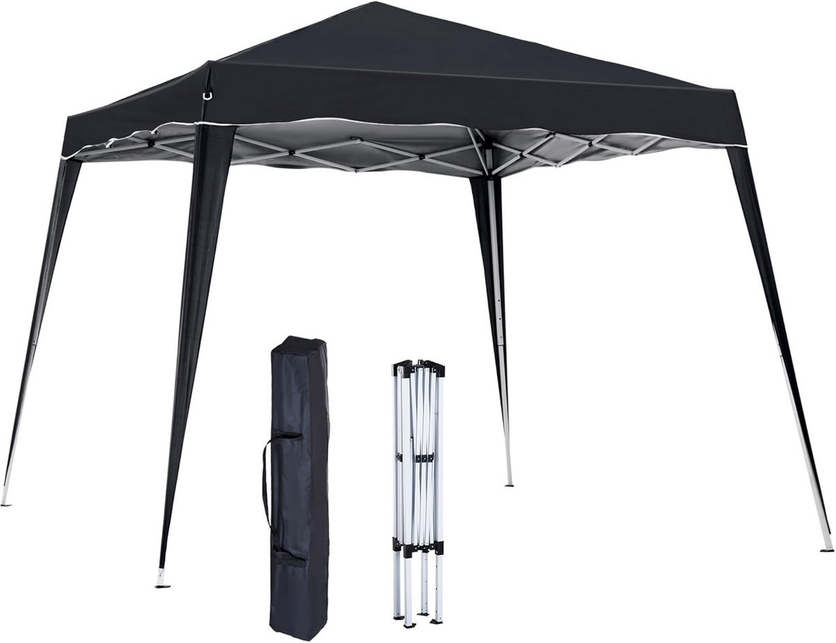 Pop-up Tuistent 3x3 Meter Zwart - Waterbestendig Feesttent en Partytent