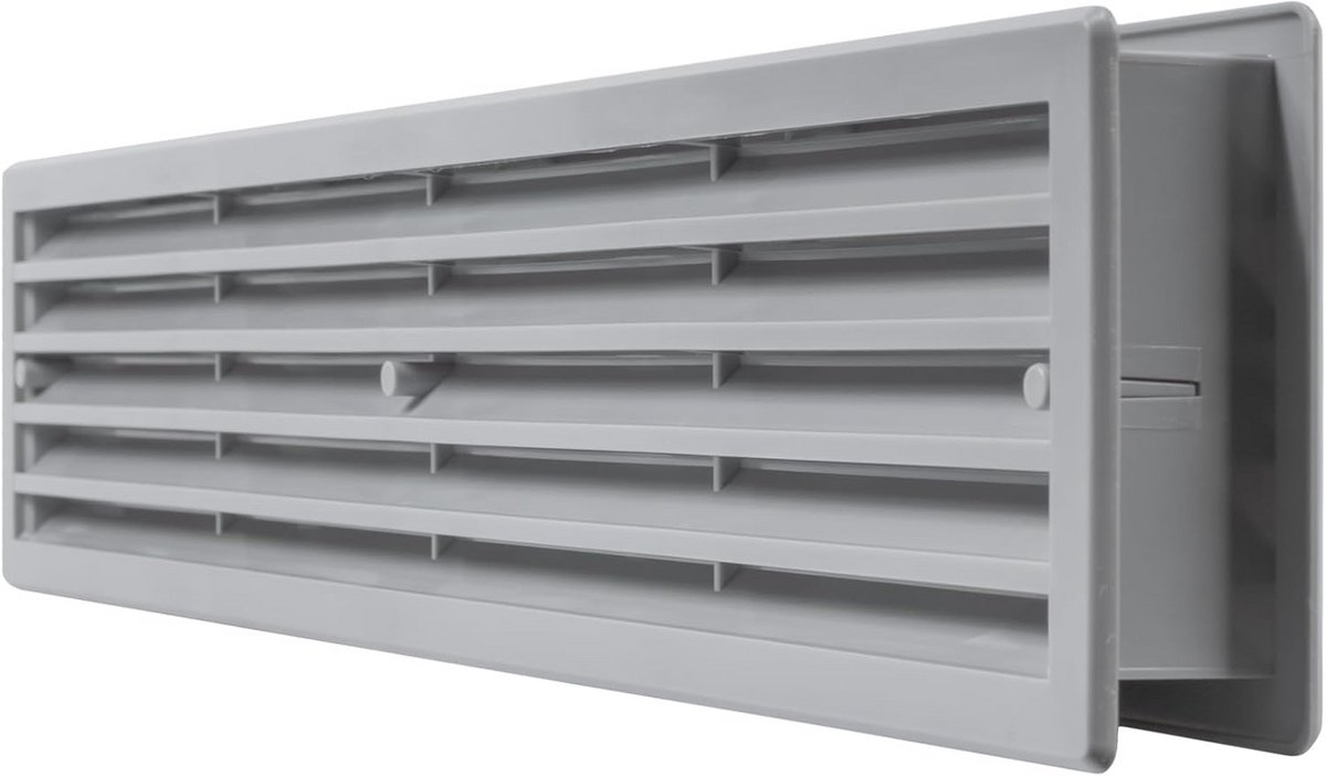 Ventilatierooster voor Binnendeur 45x9 cm Wit Kunststof voor Badkamer en Toilet