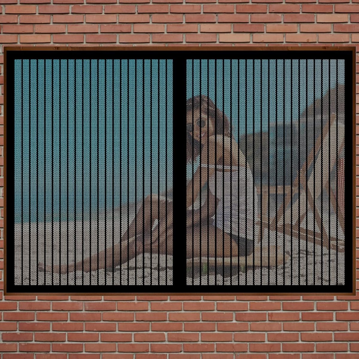 Magnetisch Hor voor Balkondeur of Terrasdeur 100x195 cm Zwart - Eenvoudige Montage