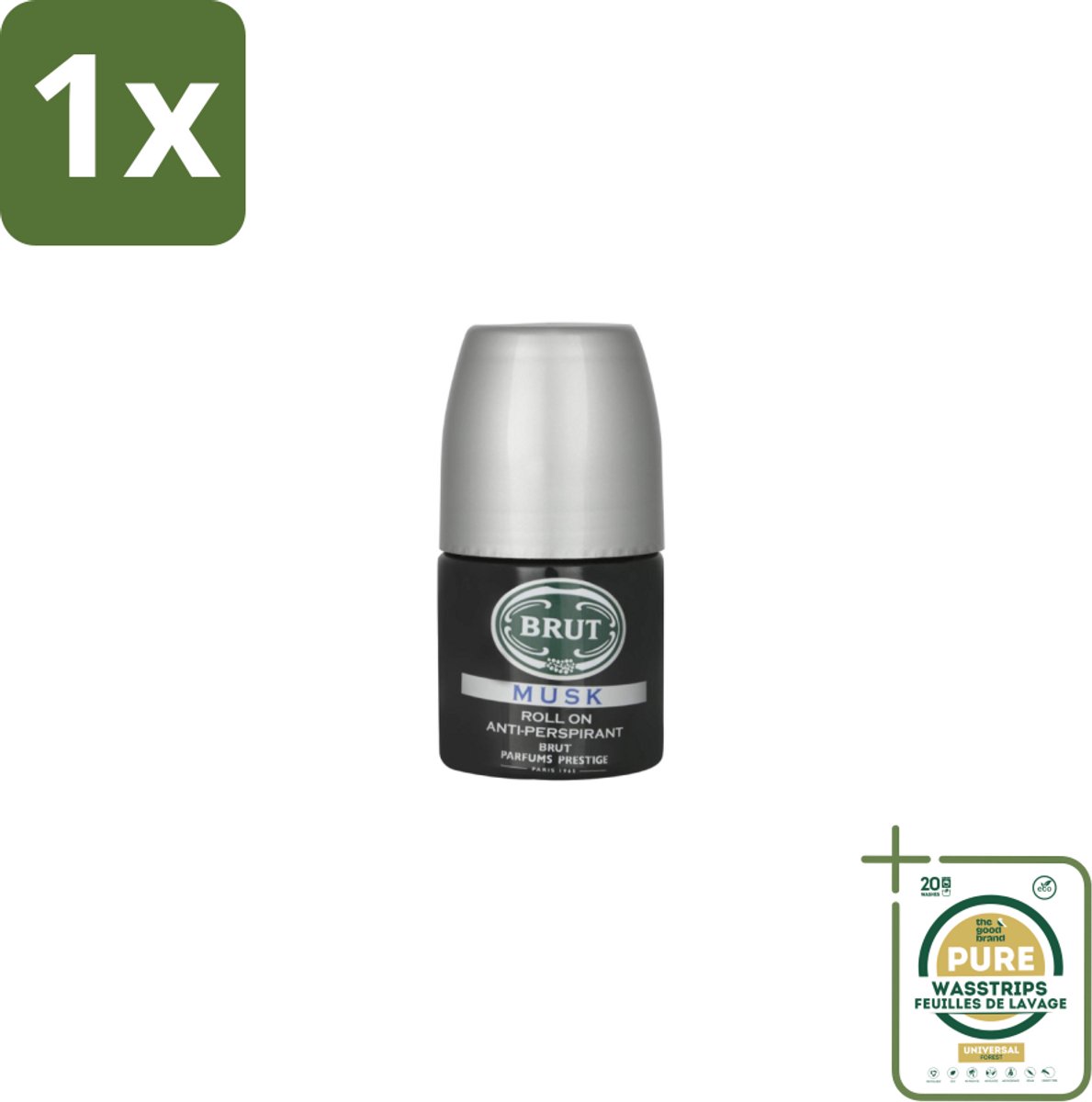 1 x Brut – Deodorant Roller – Musk - 50 ml- Anti-transpirant - Roll-on - Musk - Mannelijke Geur - Langdurige Bescherming