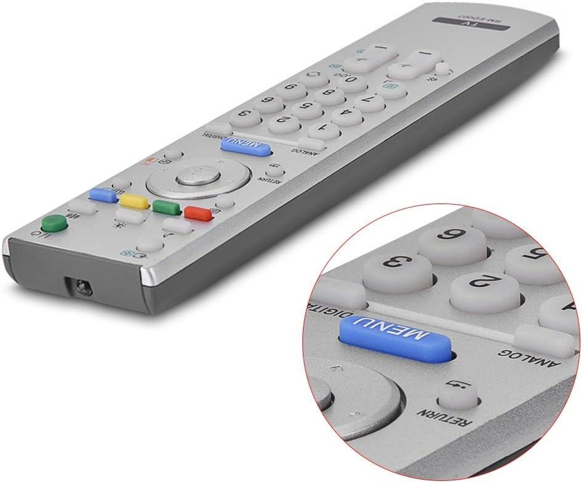 Afstandsbediening vervangend voor TV RM-ED007 met knoppen.