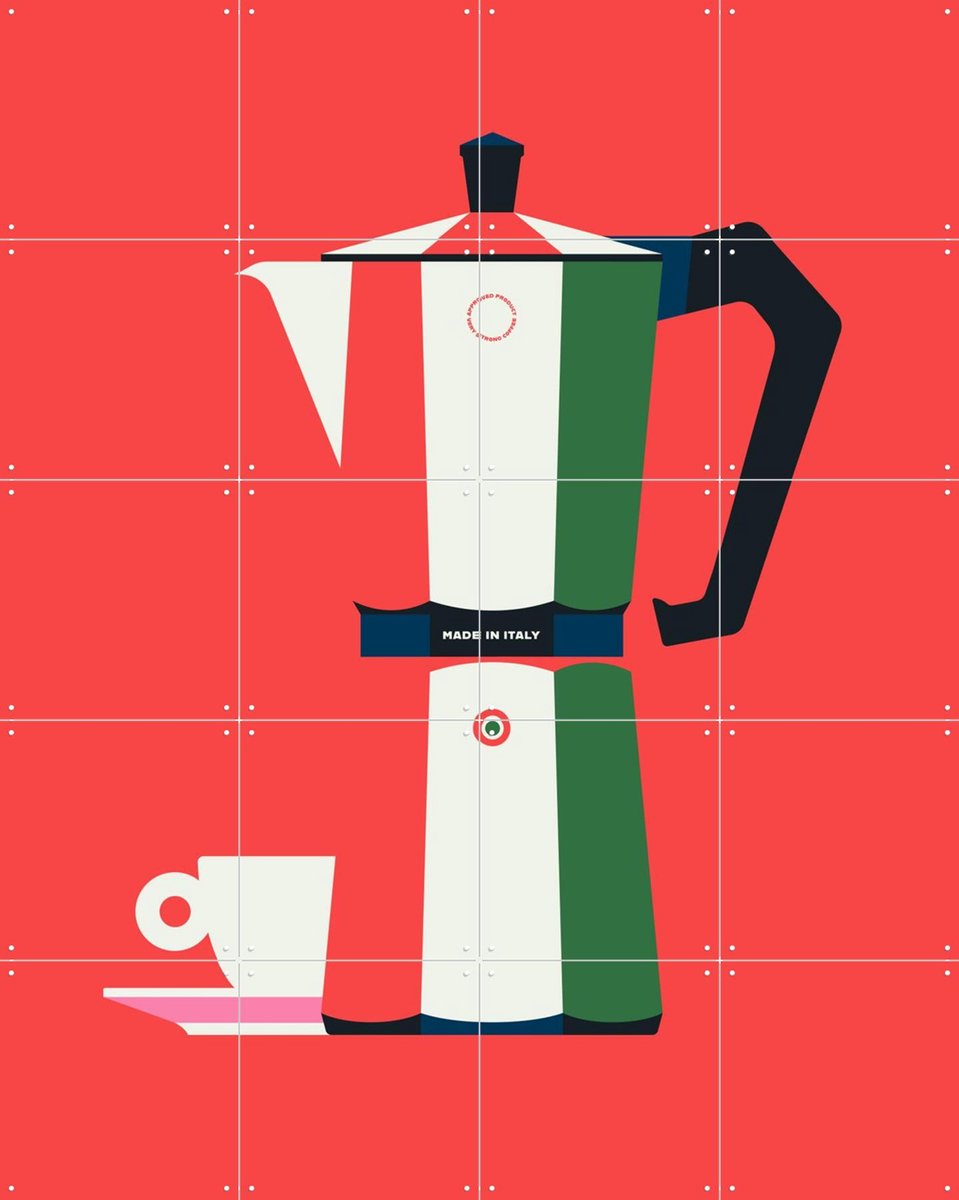 IXXI Made in Italy, Bo Lundberg - 80 x 100 cm - Gratis ophangtool - Grote wanddecoratie en posters - Grafisch Ontwerp, Illustraties, Kleurrijk