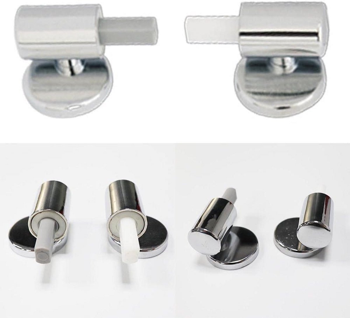 Toiletbril Scharnieren Soft Close Set Zinklegering Bevestigingen