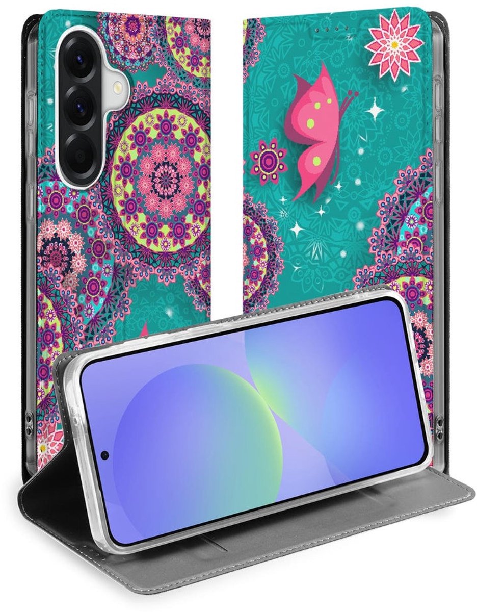 Samsung Galaxy A37 Flip Style Cover Cirkels en Vlinders