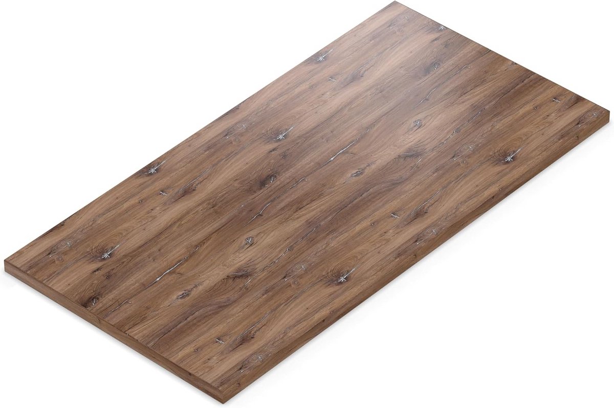 Eikenhouten Tafelblad 19 mm Notenkleur 70x50 cm met ABS Rand