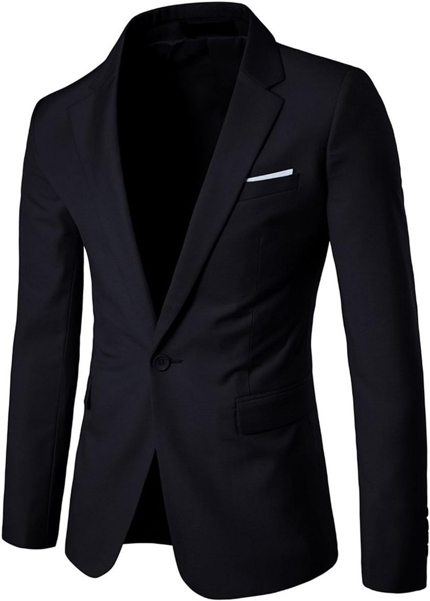 Heren Blazer Slim Fit Casual Business Pak Jasje - Enkele Knoop Colbert