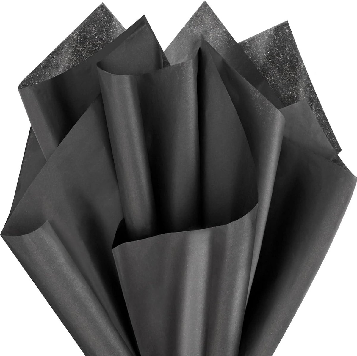 50x Zwart Tissuepapier 50x76 cm - Decoratief Inpakpapier voor Knutselen en Cadeaus