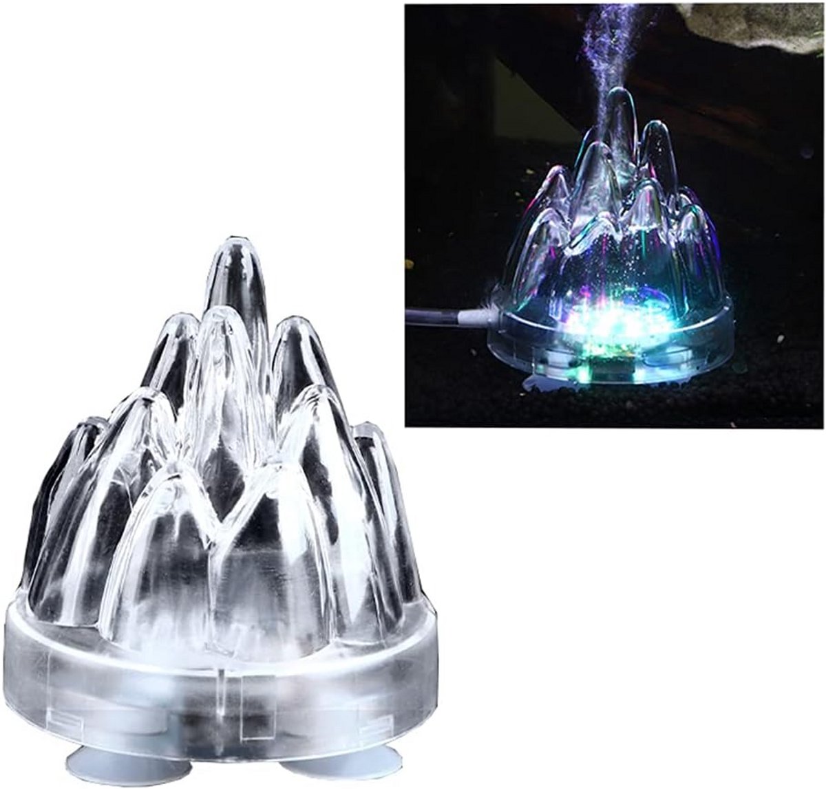 Decoratieve Aquarium Ledverlichting met Bubbels en Kleurige Gloed